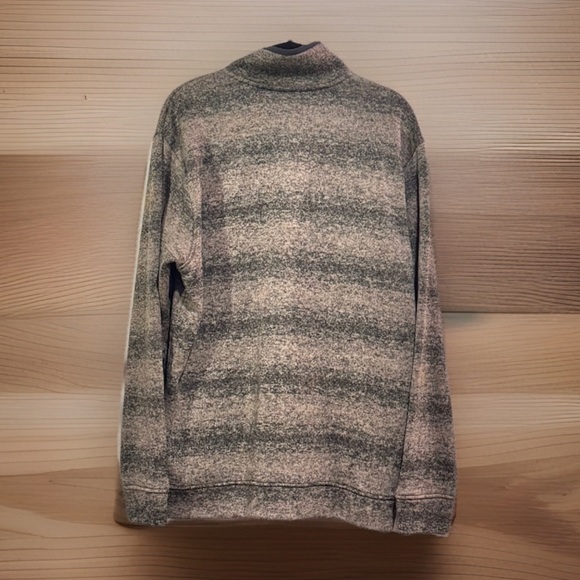 Eddie Bauer Striped Quarter Snap Fleece Pullover Men's XL - Picture 2 of 10